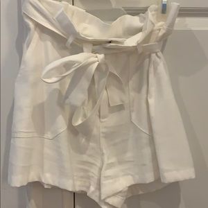 Spencer & Ella White Paper Bag Shorts